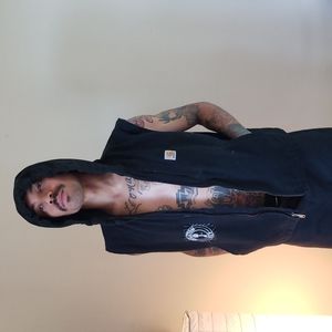 Carhartt vest with skateboard patches
